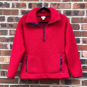 J. Crew Vintage Fleece size Small. Red.